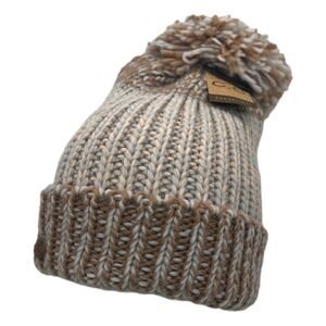 Cream CC Exclusives Knit Thick Warm Soft POM Winter Beanie Ski Cap Snowboard Hat